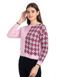 Moda Elementi Women’s Pink Round-Neck Jumper