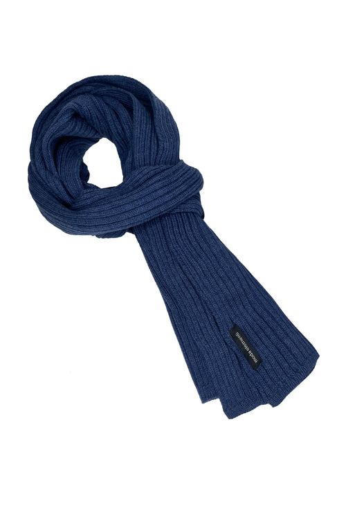 Moda Elementi Cozy & Chic Classic Blue Woolen Unisex Scarf & Stole