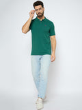 Men's Classic Galapagos Green Color Polo T-Shirt