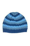 Moda Elementi Knitted Zigzag Beanie - Navy Multi-Tone