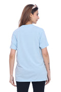 Moda Elementi  Women's Sky Blue Comfort Fit T-Shirt