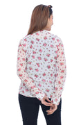 Moda Elementi Women’s White and Rose Pink Top