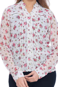 Moda Elementi Women’s White and Rose Pink Top