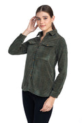 Moda Elementi Women's Plaid Button-Up Stylish Shirt