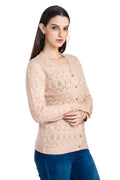 Moda Elementi Women's Pastel Peach Sweater