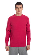 Axmann Men's Sweater - Fushia Melange Color: Classic Versatility