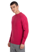 Axmann Men's Sweater - Fushia Melange Color: Classic Versatility