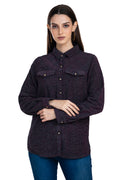 Moda Elementi Women's Plaid Button-Up Stylish Shirt