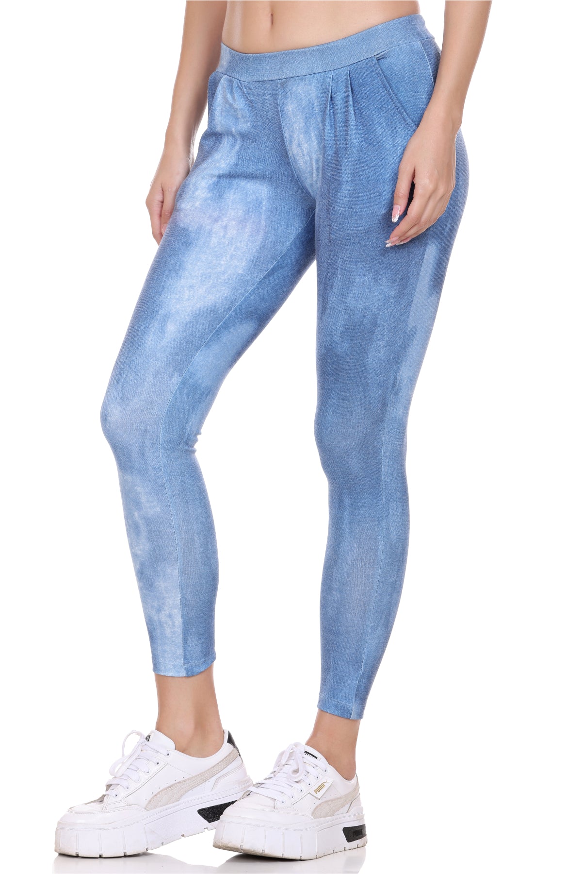 LESTIGE Pull-On Jeggings for Women Real Looking Denim Printed Skinny  Stretch Jean Leggings Tights S, M, L_BlackShadow_1062 (Large) at Amazon  Women's Clothing store