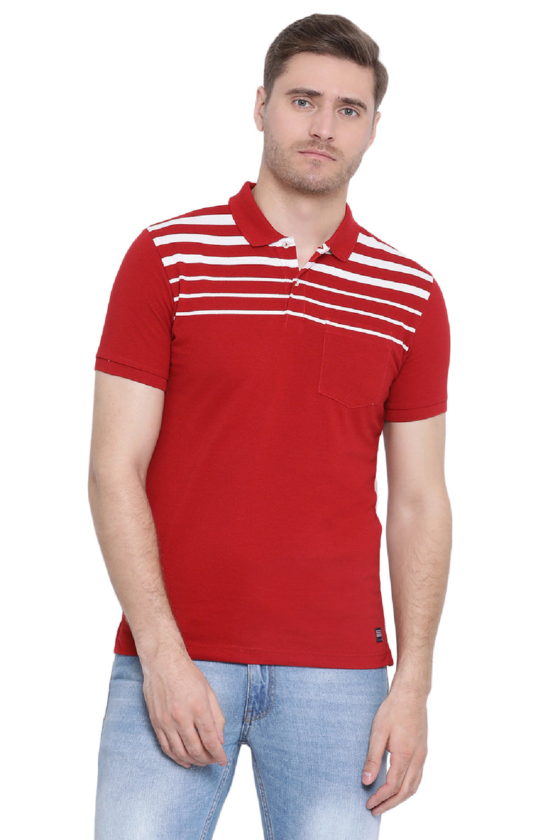 Axmann Panel Stripe Polo T-shirt