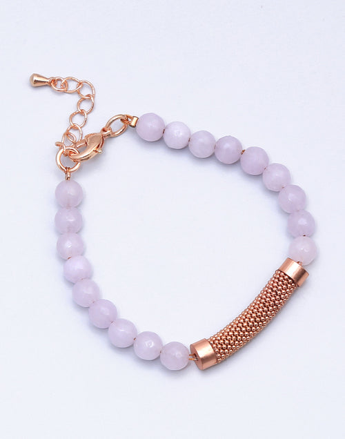 Bead Mesh Grey Gold Bracelet - MODA ELEMENTI